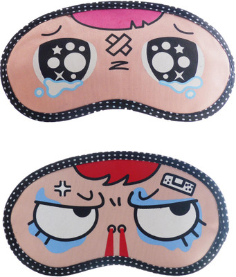 

Jenna P_Inju-SuperAngryCartoon Travel Sleeping Eye Cover Blindfold (Pack of 2)(2 g)