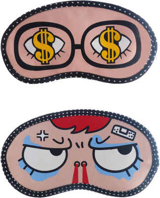 

Jenna Dollar-SuperAngryCartoon Travel Sleeping Eye Cover Blindfold (Pack of 2)(2 g)