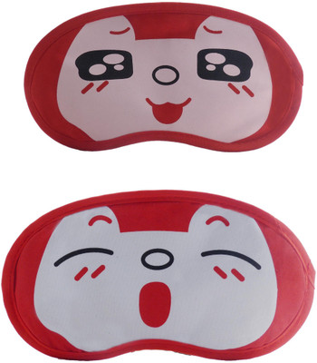 

Jenna RedBlackEye-RedSleepyCartoon Travel Sleeping Eye Cover Blindfold (Pack of 2)(2 g)