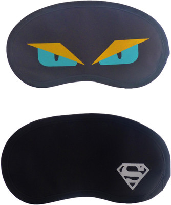 

Jenna NinjaEye-W_SupermanCartoon Travel Sleeping Eye Cover Blindfold (Pack of 2)(2 g)