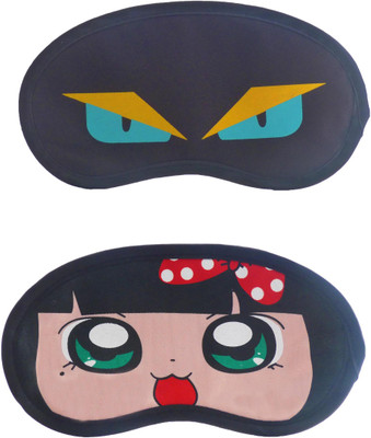

Jenna NinjaEye-PolkaDotCartoon Travel Sleeping Eye Cover Blindfold (Pack of 2)(2 g)