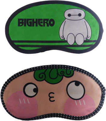 

Jenna Green-GreenHairCartoon Travel Sleeping Eye Cover Blindfold (Pack of 2)(2 g)