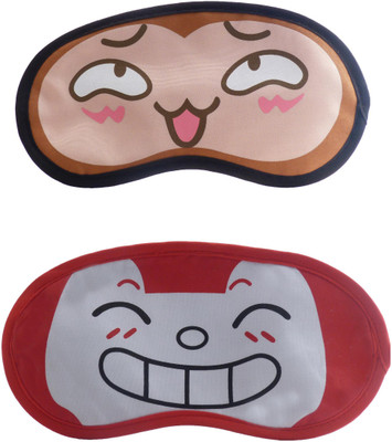 

Jenna Happy-RedHappyCartoon Travel Sleeping Eye Cover Blindfold (Pack of 2)(2 g)