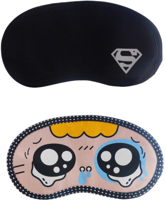 

Jenna W_Superman-Y_TearyEyeCartoon Travel Sleeping Eye Cover Blindfold (Pack of 2)(2 g)