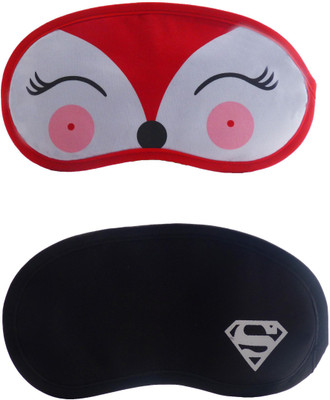 

Jenna RedDeer-W_SupermanCartoon Travel Sleeping Eye Cover Blindfold (Pack of 2)(2 g)