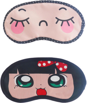 

Jenna CloseEye-PolkaDotCartoon Travel Sleeping Eye Cover Blindfold (Pack of 2)(2 g)