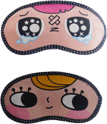 

Jenna P_Inju-YellowHairHappyCartoon Travel Sleeping Eye Cover Blindfold (Pack of 2)(2 g)