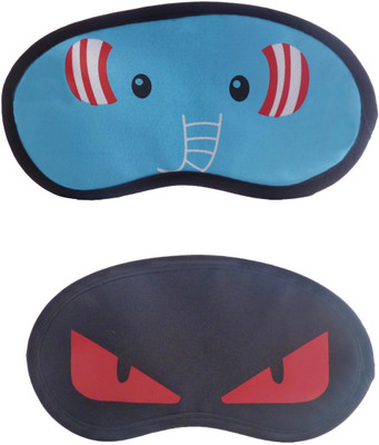 

Jenna Elephant-RedEyeCartoon Travel Sleeping Eye Cover Blindfold (Pack of 2)(2 g)