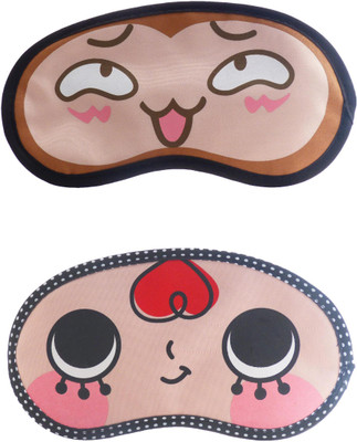 

Jenna Happy-RedHairCartoon Travel Sleeping Eye Cover Blindfold (Pack of 2)(2 g)