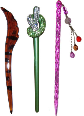 

Aaji combo of juda sticks Bun Stick(Multicolor)