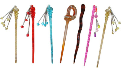 

Aashu combo of juda sticks Bun Stick(Multicolor)