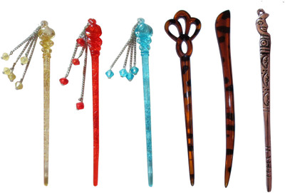 

Aashu combo of juda sticks Bun Stick(Multicolor)