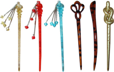 

Aashu combo of juda sticks Bun Stick(Multicolor)