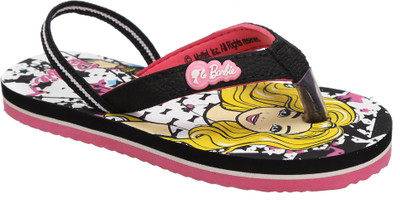 

Barbie Girls Slip On Slipper Flip Flop(Black