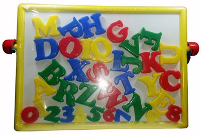 

navkar 2 in 1 Magnetic Educational Board with Alphabets & Numbers (multicolour)(Multicolor)