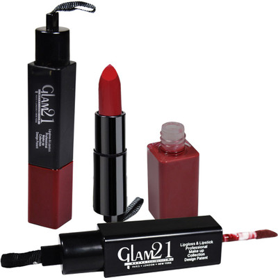 

Glam 21 Lipgloss & Lipstick A04(11 g, Red)