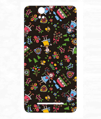 Snooky Lava Iris X1 Grand Mobile Skin(Black)
