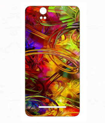 Snooky Lava Iris X1 Grand Mobile Skin(Multicolor)