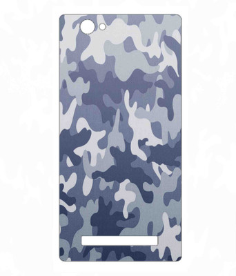 Snooky Lava Iris X 17 Mobile Skin(Blue)