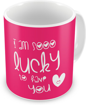 

Indigifts 137 Ceramic Mug(330 ml), Red