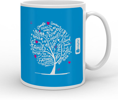 

Indigifts 103 Ceramic Mug(330 ml), Blue