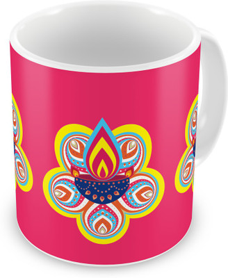 

Indigifts 98 Ceramic Mug(330 ml), Pink