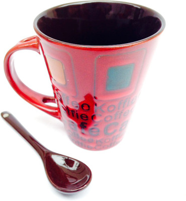 

Indeavour I1804 Ceramic Mug(180 ml), Red