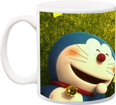 

Stylotrendz One Side Doraemon other side Nobita gift for children Ceramic Mug(325 ml), White