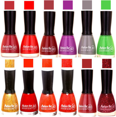 

Fashion Bar Mellow Mauve,Orangish Red,Cherry,Purple,Grey,Perrot green,jari Golden,Red,Jari Light Orange,jari Red,Musted,Maroon Jari Nail polish Mellow Mauve,Orangish Red,Cherry,Purple,Grey,Perrot green,jari Golden,Red,Jari Light Orange,jari Red,Musted,Mar