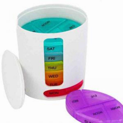 

AVMART 7 days Pill Pro 4 Compartment Medicine Storage Organizer (Multicolour) Pill Box(Multicolor)