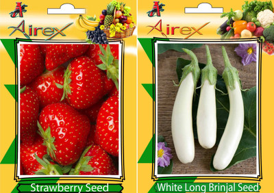 

Airex Strawberry, White Long Brinjal Seed(25 per packet)