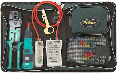 

proskit Cat 5 Termination Kit 1PK-940 Hand Tool Kit(8 Tools), Green bag