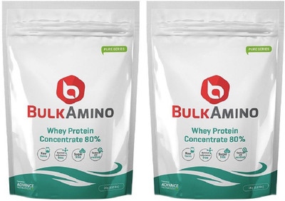 

Advance Nutratech Bulkamino Whey Protein Concentrate 80 % Raw Protein 2Kg(4.4Lbs) (Pack Of 2 X 1Kg) Protein Blends(2 kg, Unflavored)