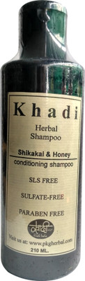 Khadi Herbal shikakai & honey conditioning sls free shampoo 210 ml(210 ml) Flipkart
