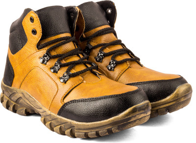 

Ramzee Steel Toe Safety Shoe Boots For Men(Tan