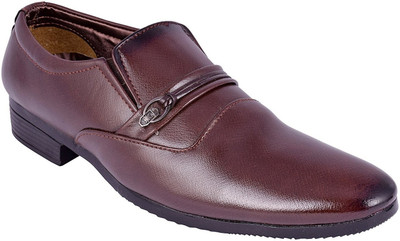 

LeatherKraft Slip On For Men(Brown