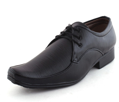 

Amanio Leather Formals Lace Up For Men(Black