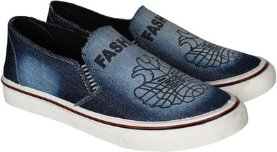

Shoefly Blue - 636 Slip On Sneakers For Men(Blue