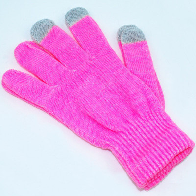 VibeX Touch Screen Gloves - 3-Tip , Stylish, Warm, and Sleek ~ Winter(XL Pink)