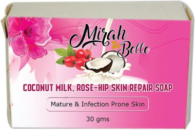 

Mirah Belle Naturals Coconut Milk, Rose-hip Skin Repair Soap(30 g)