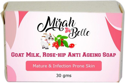 

Mirah Belle Naturals Goat Milk, Rose Hip Anti-aging soap(30 g)