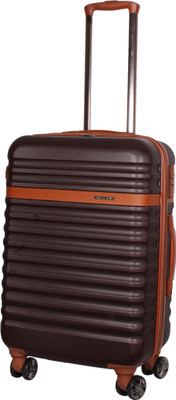 

Ventex Germany  Inch Polycaronate 4 Wheel Trolley With Wheel Locking Mechanism and TSA Lock Expandable Check-in Luggage -  inch(Brown