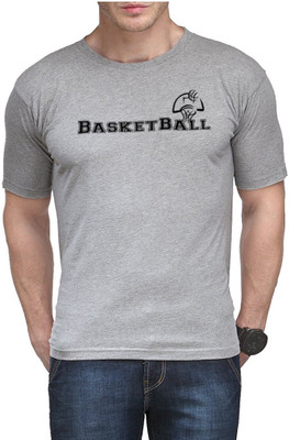 Rexel Spelax Printed Men Round Neck Grey T-Shirt
