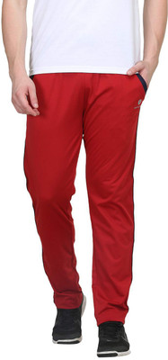 BODYACTIVE Solid Men Maroon Track Pants