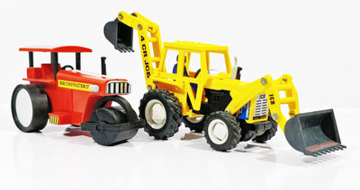 

Jack Royal Construction Kit - Type 7 - JCB-Road Roller(Red) - Set Of 2(Yellow, Red), Red;yellow