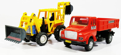

Jack Royal Construction Kit - Type 8 - JCB-TLC Truck(Red) - Set Of 2(Yellow, Red), Red;yellow