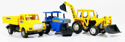 

Jack Royal Construction Kit - Type-4 -Road Roller(Blue)-TLC Truck(Yellow)-JCB- Set Of 3(Blue, Yellow, Yellow)