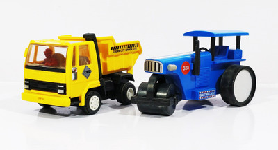 

Jack Royal Construction Kit - Type 12-Dumper(Yellow)-Road Roller(Blue)(Yellow, Blue)