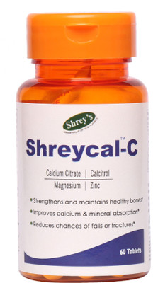 

Shrey's Shreycal-C Calcium, Magnesium & Zinc - 60 Tablets (for Complete Bone Health)(60 No)