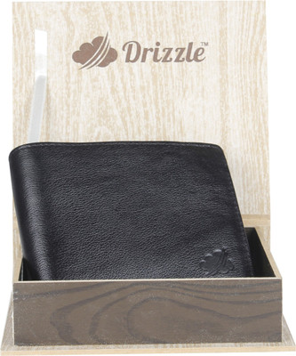 

Drizzle Men Black Genuine Leather Wallet(9 Card Slots)